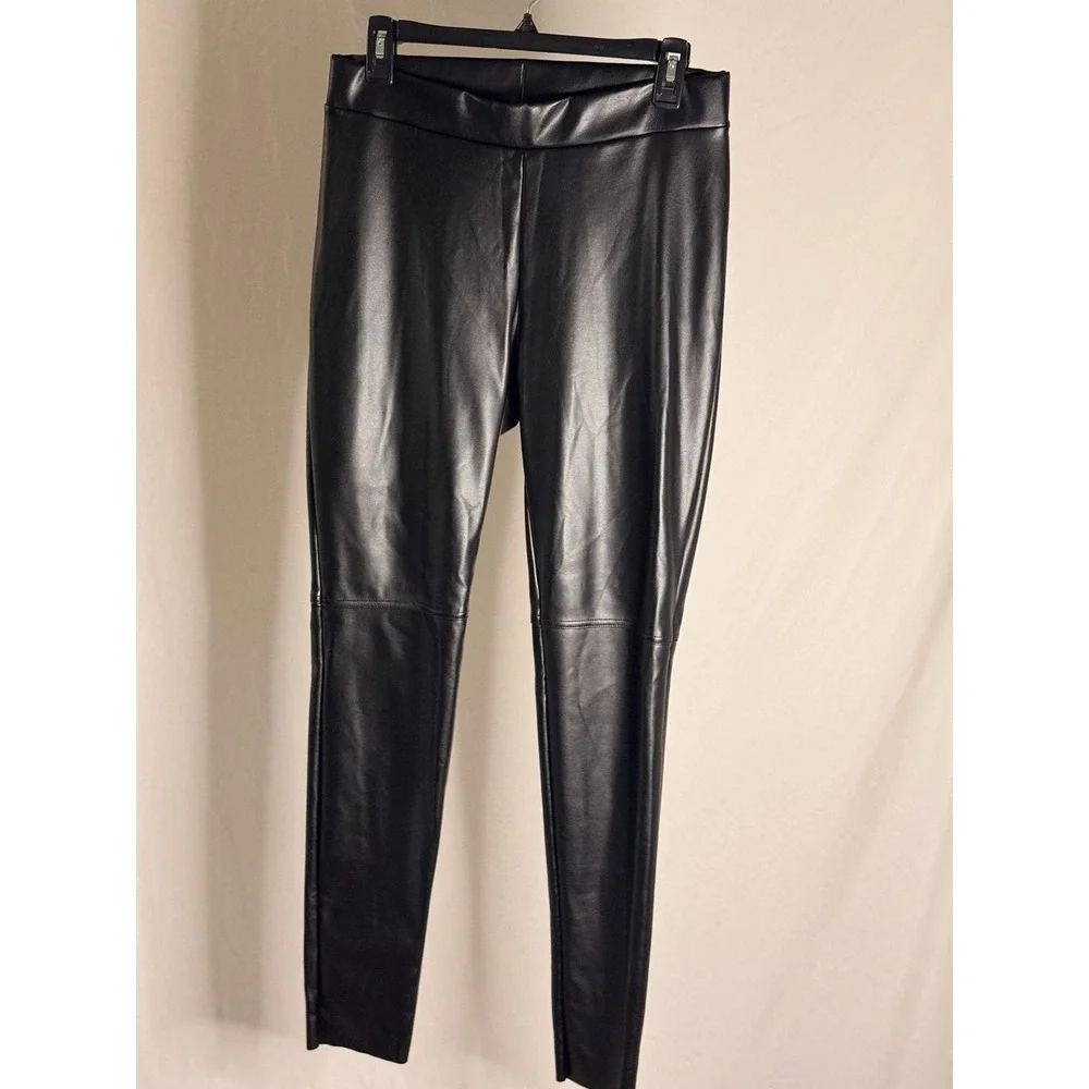 Wolford - Vegan Leather Leggings Pull On Seam Detail - Black -‎ 12 - Womens